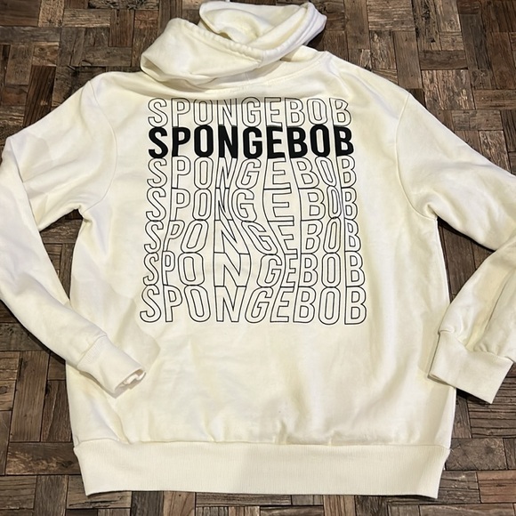 Nickelodeon SpongeBob Cream Hoodie Characters graphics Medium - Picture 8 of 9